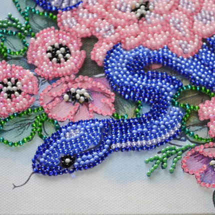 DIY Bead Embroidery Kit "Mid-sized bead embroidery kit Embrace of nature (Deco Scenes)"  7.9"x7.9" / 20.0x20.0 cm