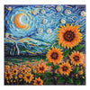 DIY Bead Embroidery Kit "Mid-sized bead embroidery kit Sunflowers in night’s embrace (Deco Scenes)"