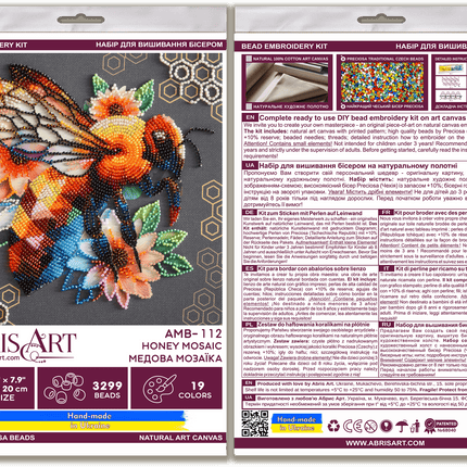 DIY Bead Embroidery Kit "Mid-sized bead embroidery kit Honey mosaic (Deco Scenes)"