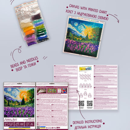 DIY Bead Embroidery Kit "Summer memories"