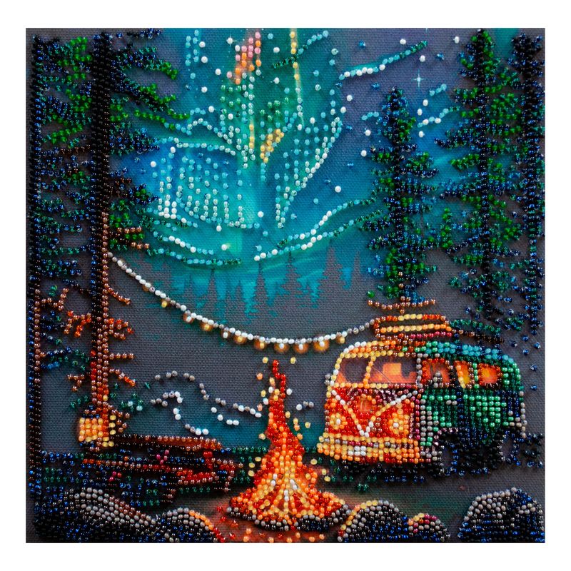 DIY Bead Embroidery Kit "Camping under the stars"