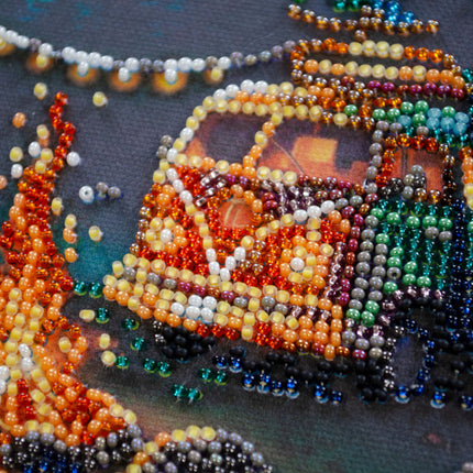 DIY Bead Embroidery Kit "Camping under the stars"