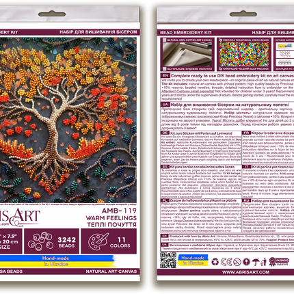 DIY Bead Embroidery Kit "Warm feelings"