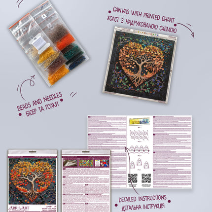 DIY Bead Embroidery Kit "Warm feelings"