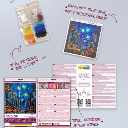 DIY Bead Embroidery Kit "The rhythm of life "