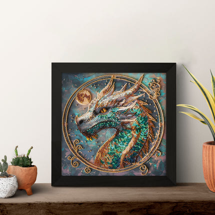 DIY Bead Embroidery Kit "Breath of Fire " 7.9"x7.9" / 20.0x20.0 cm