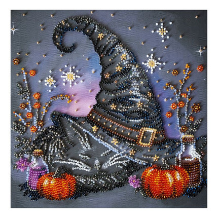 DIY Bead Embroidery Kit "Dream of the Witch " 7.9"x7.9" / 20.0x20.0 cm