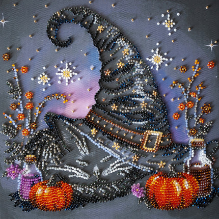 DIY Bead Embroidery Kit "Dream of the Witch " 7.9"x7.9" / 20.0x20.0 cm