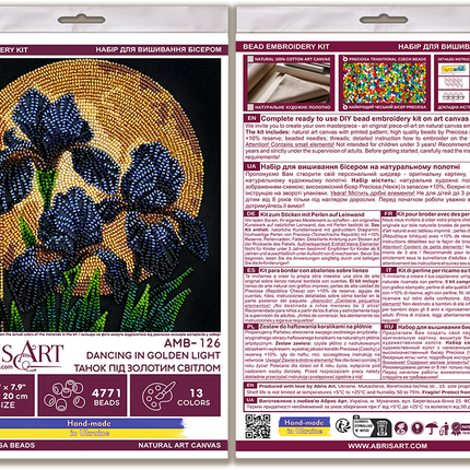 DIY Bead Embroidery Kit "Dancing in golden light"