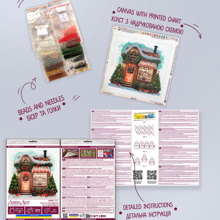 DIY Bead Embroidery Kit "Time to Celebrate"