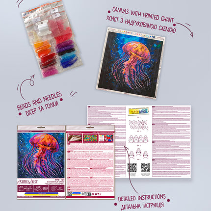 DIY Bead Embroidery Kit "Dangerous grace"