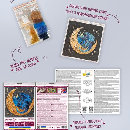 DIY Bead Embroidery Kit "Little One of Moonlit Legends"