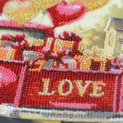 DIY Bead Embroidery Kit "Gift Love"