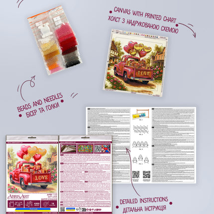 DIY Bead Embroidery Kit "Gift Love"