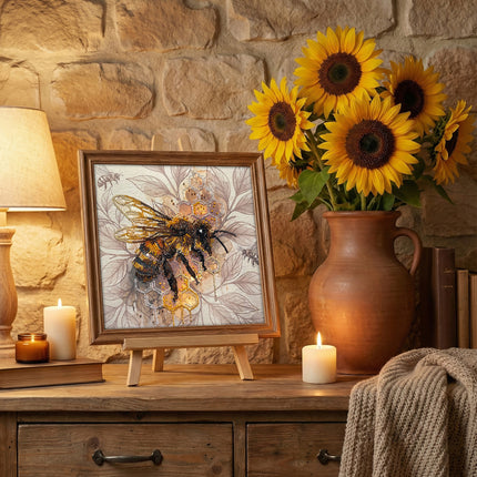 DIY Bead Embroidery Kit "Golden honey"