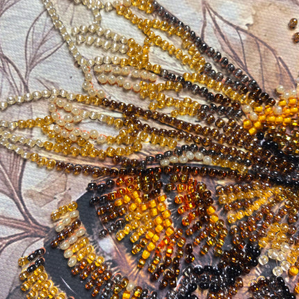 DIY Bead Embroidery Kit "Golden honey"