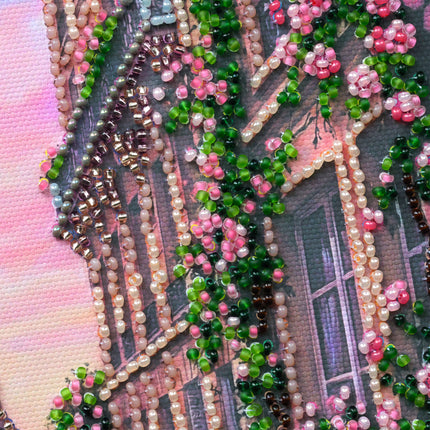DIY Bead Embroidery Kit "La Vie en rose"