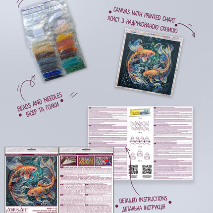 DIY Bead Embroidery Kit "Dancing among the waves"