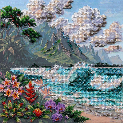 DIY Bead Embroidery Kit "Blue Lagoon"