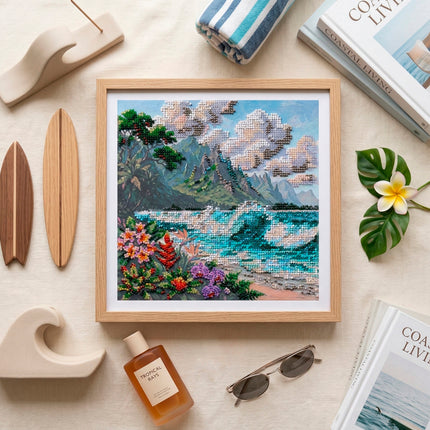DIY Bead Embroidery Kit "Blue Lagoon"