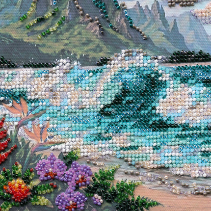 DIY Bead Embroidery Kit "Blue Lagoon"