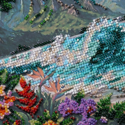 DIY Bead Embroidery Kit "Blue Lagoon"