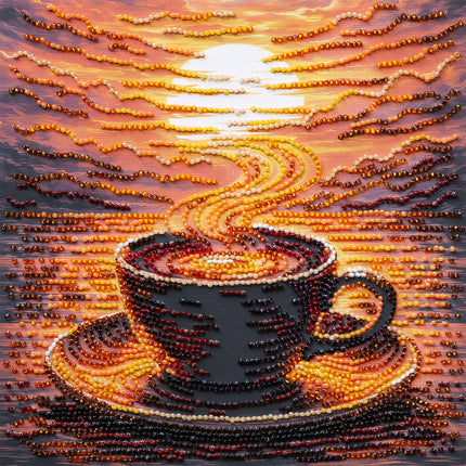 DIY Bead Embroidery Kit "Fragrant Coffee"