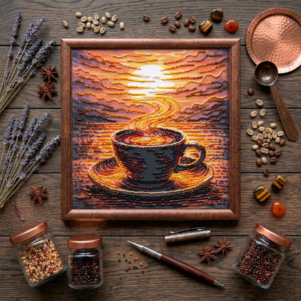 DIY Bead Embroidery Kit "Fragrant Coffee"