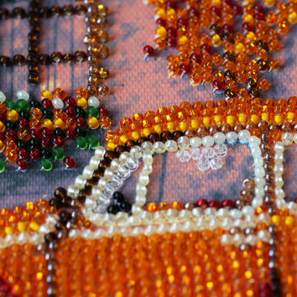 DIY Bead Embroidery Kit "Autumn Neighborhood"