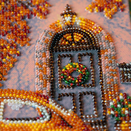DIY Bead Embroidery Kit "Autumn Neighborhood"