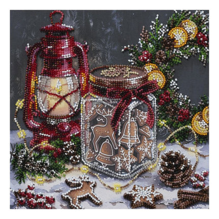 DIY Bead Embroidery Kit "Cookies for Santa"