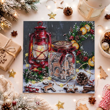 DIY Bead Embroidery Kit "Cookies for Santa"