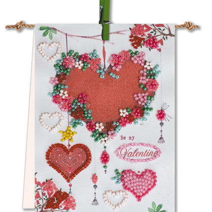 Flags kits with bead embroidery "Garland", Pennant-kit Bead Embroidery, Pennant Flag Kit
