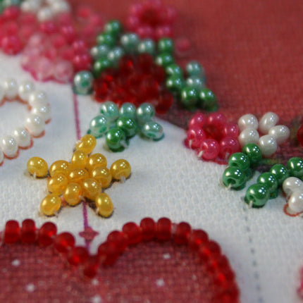 Flags kits with bead embroidery "Garland", Pennant-kit Bead Embroidery, Pennant Flag Kit