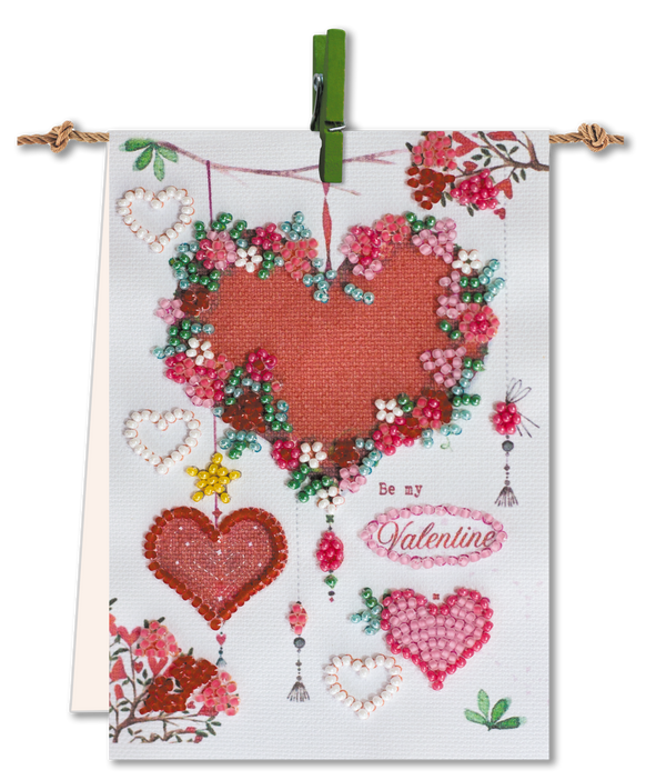 Flags kits with bead embroidery "Garland", Pennant-kit Bead Embroidery, Pennant Flag Kit