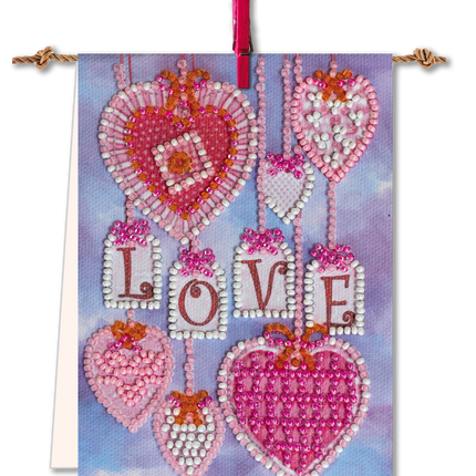 Flags kits with bead embroidery "Pendents", Pennant-kit Bead Embroidery, Pennant Flag Kit