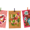 Flags kits with bead embroidery "Bouquet with love", Pennant-kit Bead Embroidery, Pennant Flag Kit