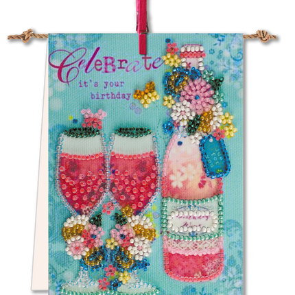 Flags kits with bead embroidery "Lover's shot", Pennant-kit Bead Embroidery, Pennant Flag Kit