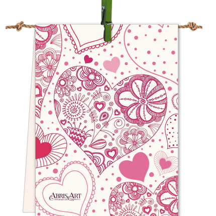 Flags kits with bead embroidery "A song of love", Pennant-kit Bead Embroidery, Pennant Flag Kit