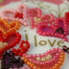 Flags kits with bead embroidery "A song of love", Pennant-kit Bead Embroidery, Pennant Flag Kit