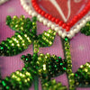 Flags kits with bead embroidery "Flowers of love", Pennant-kit Bead Embroidery, Pennant Flag Kit