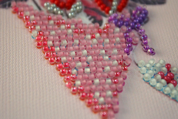 Flags kits with bead embroidery 