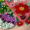 Flags kits with bead embroidery "Happy heart", Pennant-kit Bead Embroidery, Pennant Flag Kit