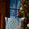 DIY Bead embroidery cushion cover kit "Winter peacock"