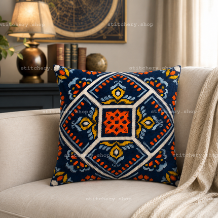 Needlepoint Pillow Kit "Deep Night"