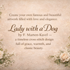 DIY Cross Stitch Kit with Printed canvas "Lady with a dog, F. Marten-Kavel"