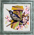 DIY Cross Stitch Kit "Starling" with Printed Tapestry Canvas