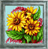 DIY Cross Stitch Kit "Sunflower Bouquet" with Printed Tapestry Canvas