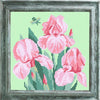 DIY Cross Stitch Kit "Pink irises" with Printed Tapestry Canvas