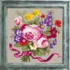 DIY Cross Stitch Kit "Bouquet of flowers" with Printed Tapestry Canvas